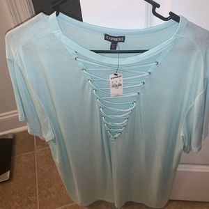 NWT Express laced front t shirt